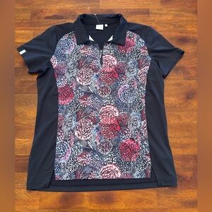 NWOT! Womens Ping Navy Burst Color Polo Shirt- 10